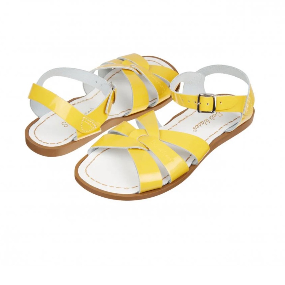 Yellow and White Kids Sandals
